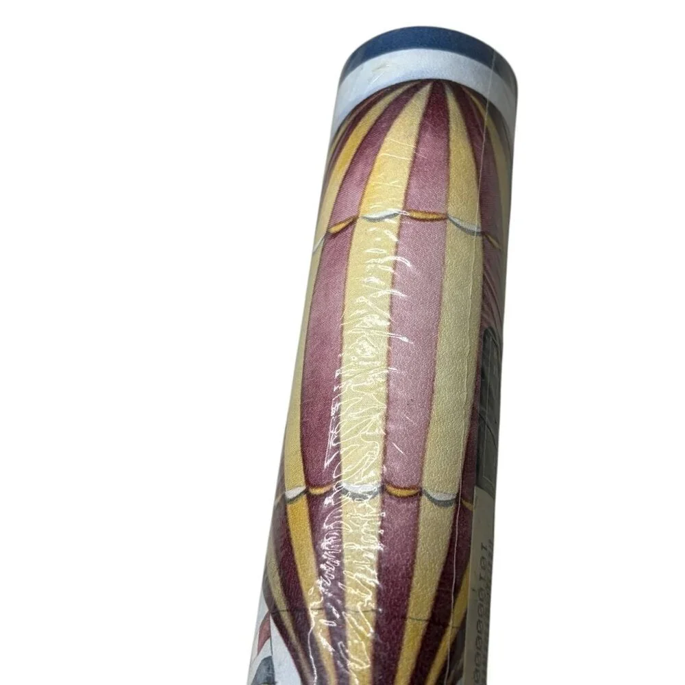 Vintage Village Wallpaper Border Hot Air Balloons Sailboats 15 Feet New